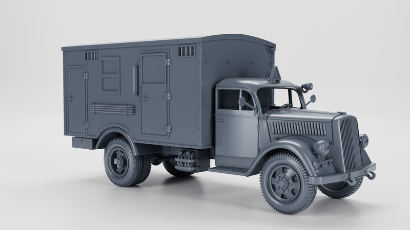 Opel Blitz C Command Car - Germany - Bolt Action - wargame3d - 28mm Scale