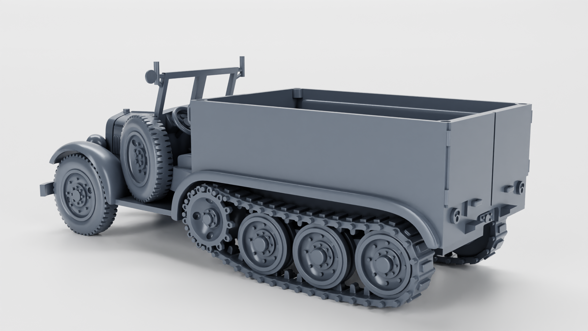 Half-Track Supply Truck - wz.39 PZInż 222 - Polish Army - 28mm Scale -  wargame3d