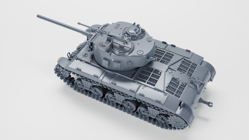 T23 Medium Tank - US Army - 28mm Scale - Tank - Miniature - wargame3d