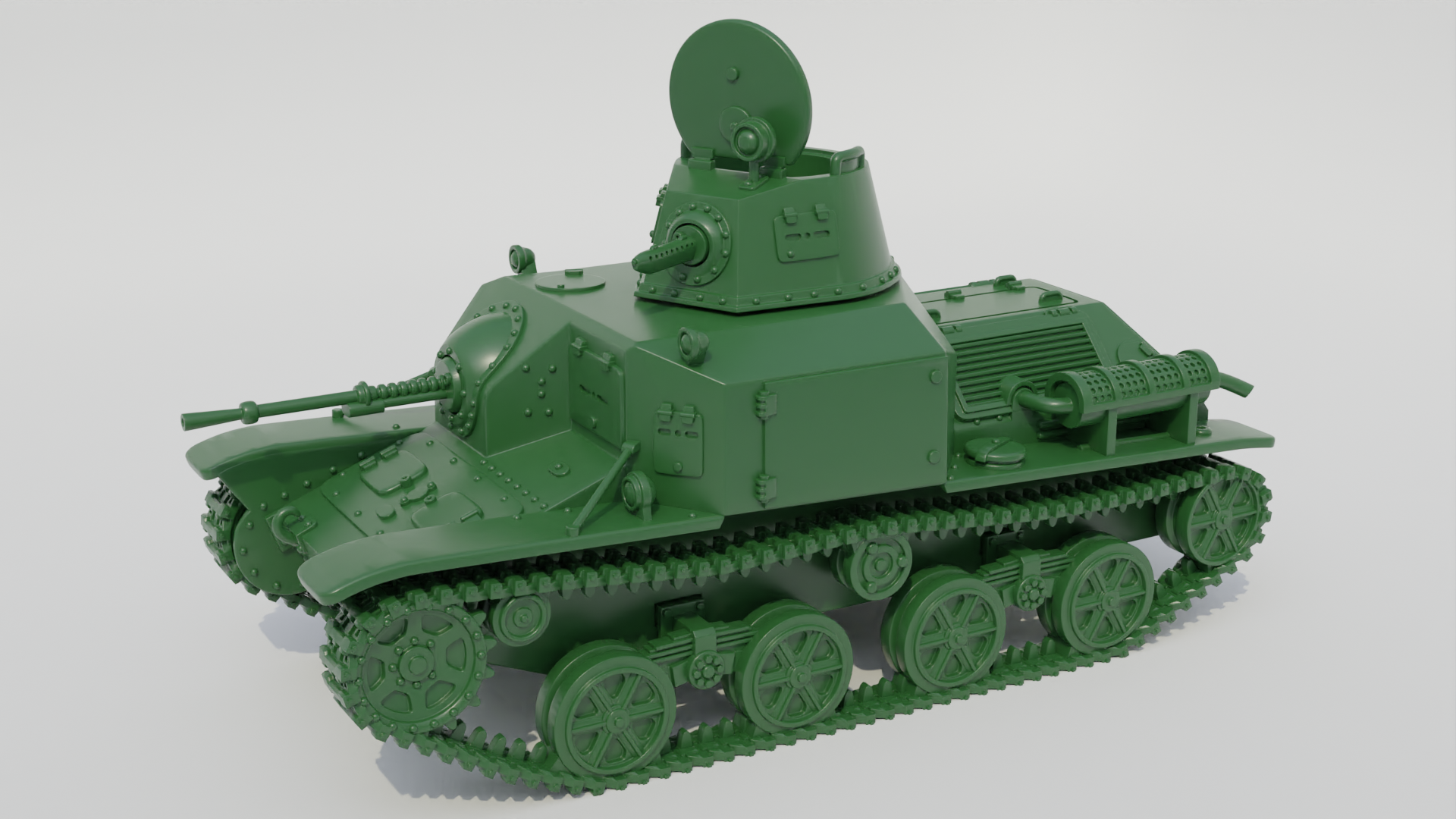 Tankette Type 92 Jyu-Sokosha (late) - Japanese Army - 28mm Scale -  wargame3d