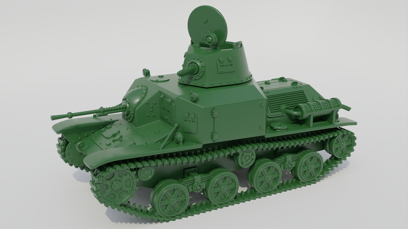 Tankette Type 92 Jyu-Sokosha (late) - Japanese Army - 28mm Scale - Bolt Action - wargame3d