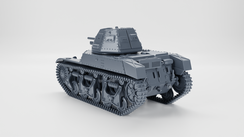 Medium Tank ACG-1 (Renault AMC-35) - Belgan Army - 28mm Scale - Bolt Action - wargame3d