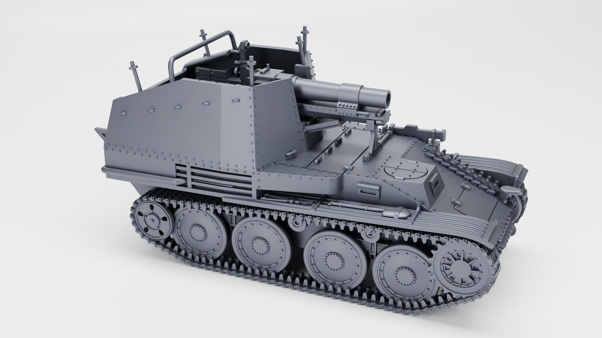 sIG 33 auf Panzer 38(t) Ausf.K Grille - German Sturmpanzer - WWII - German Army -  wargame3d - 28mm Scale