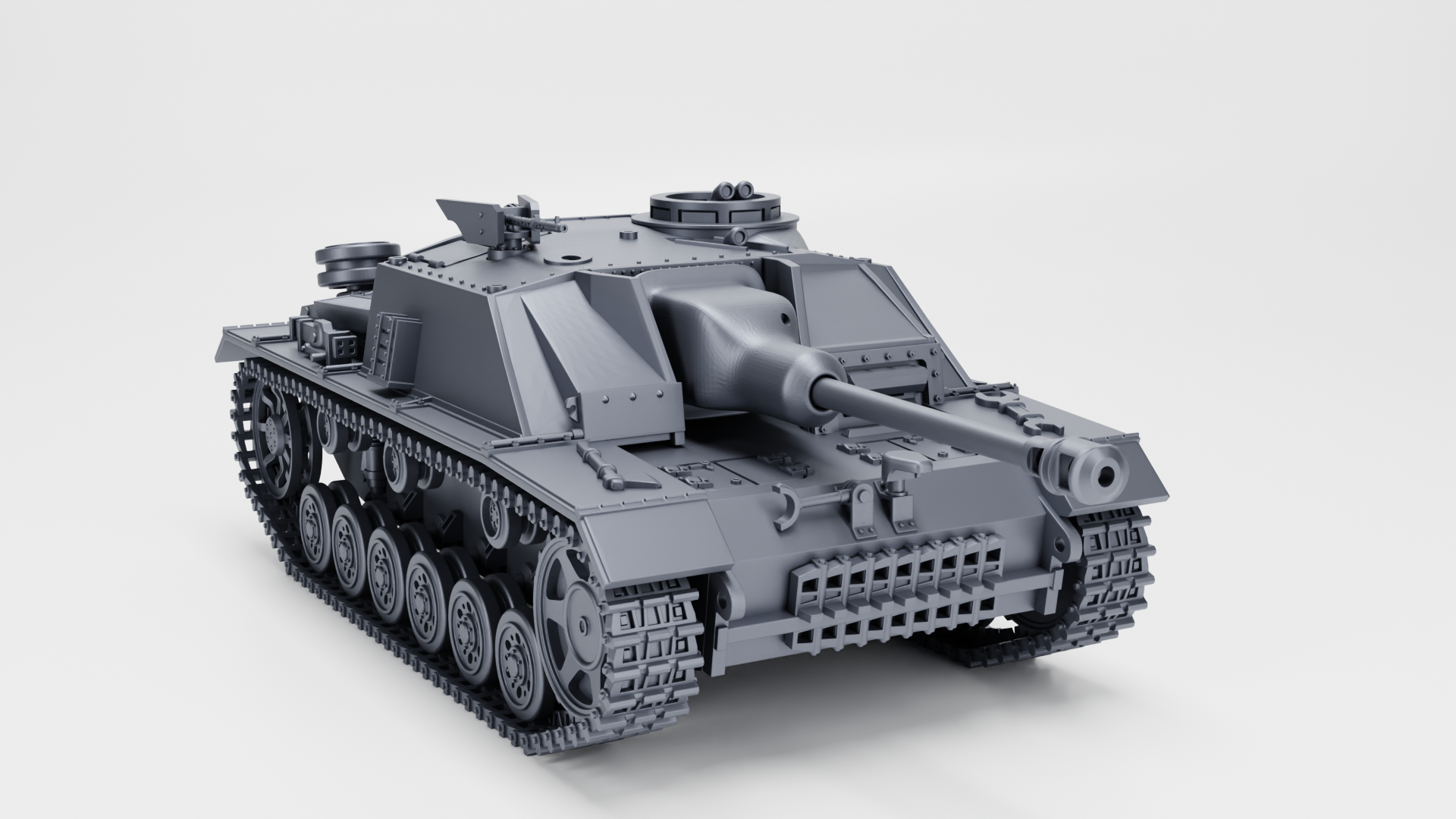 STUG III Ausf.G Late Production - German Sturmpanzer - WWII - German Army -  wargame3d - 28mm Scale