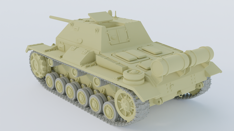 SU-76i Light SPG - Russian Army - Bolt Action - wargame3d- 28mm Scale