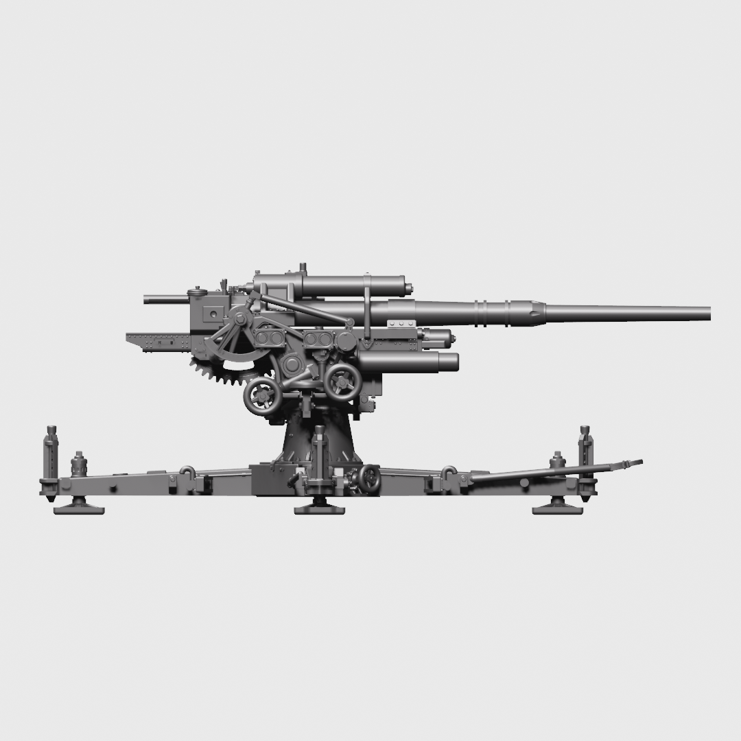 AA gun 8.8cm FlaK 37 - WWII - German Army -  wargame3d- 28mm Scale