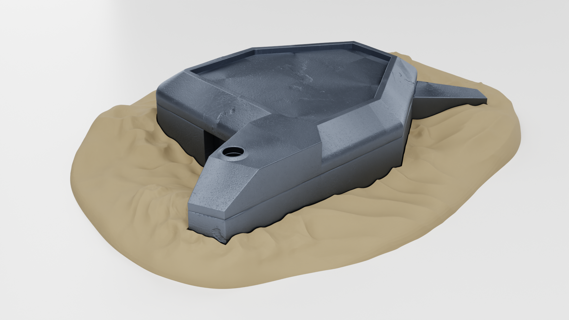 Bunker Regelbau (Germany) - Massive Bunker 49 X 64 cm!- Juno Beach - 28mm Scale -  wargame3d