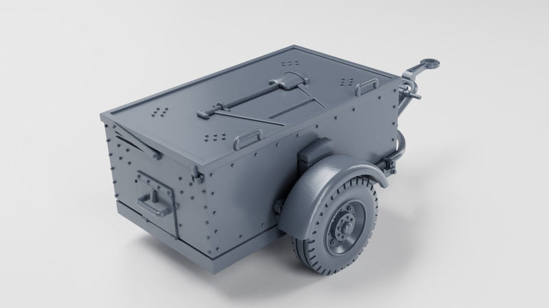 Sd Ah 51 ammunition trailer for Opel Blitz models - Germany - Bolt Action - wargame3d - 28mm Scale