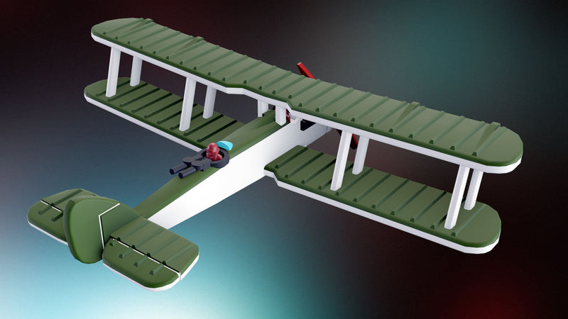 Airco D.H.4 - WWI Bomber Planes - 1/144 Scale - wargame3d