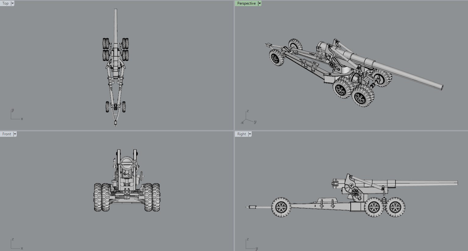 Howitzer 155mm Long Tom - US Army -  wargame3d- 28mm Scale