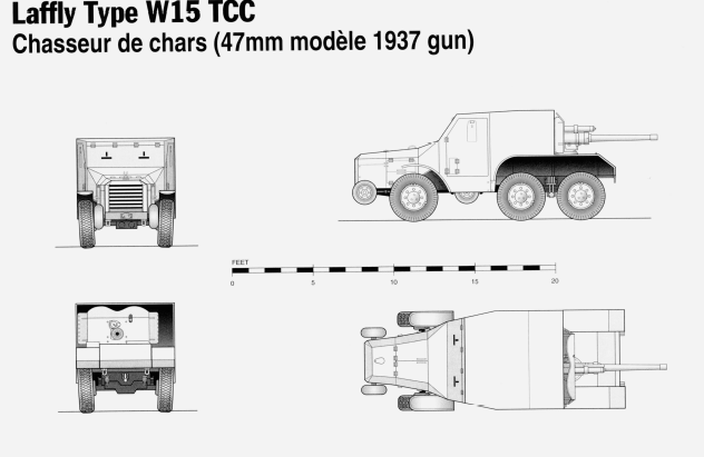 Laffly W15 TCC Tank Hunter - French Army - Bolt Action - wargame3d- 28mm Scale