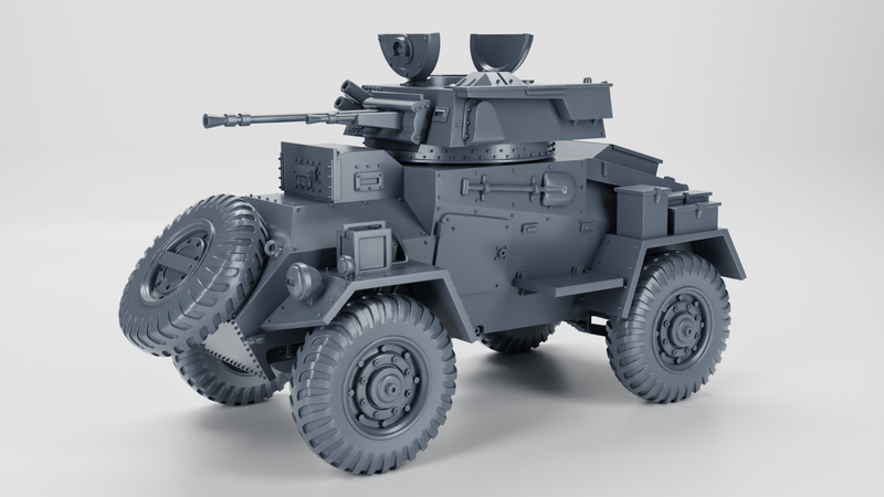 Humber Armored Car Mk.I- UK Army - 28mm Scale - Bolt Action - wargame3d