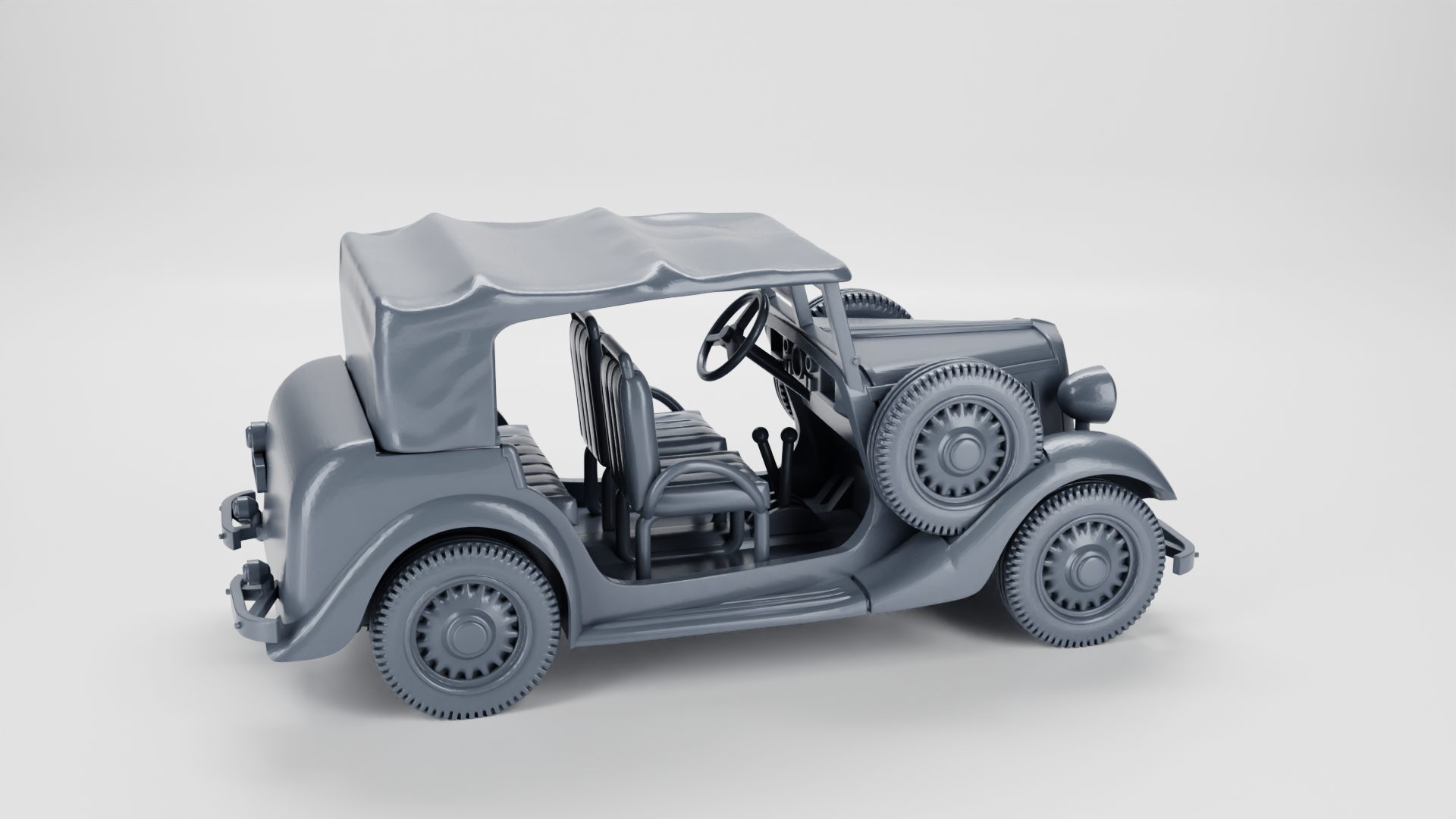 Fiat 508IIIW Lazik Jeep (opened and closed) - Polish Army - 28mm Scale -  wargame3d