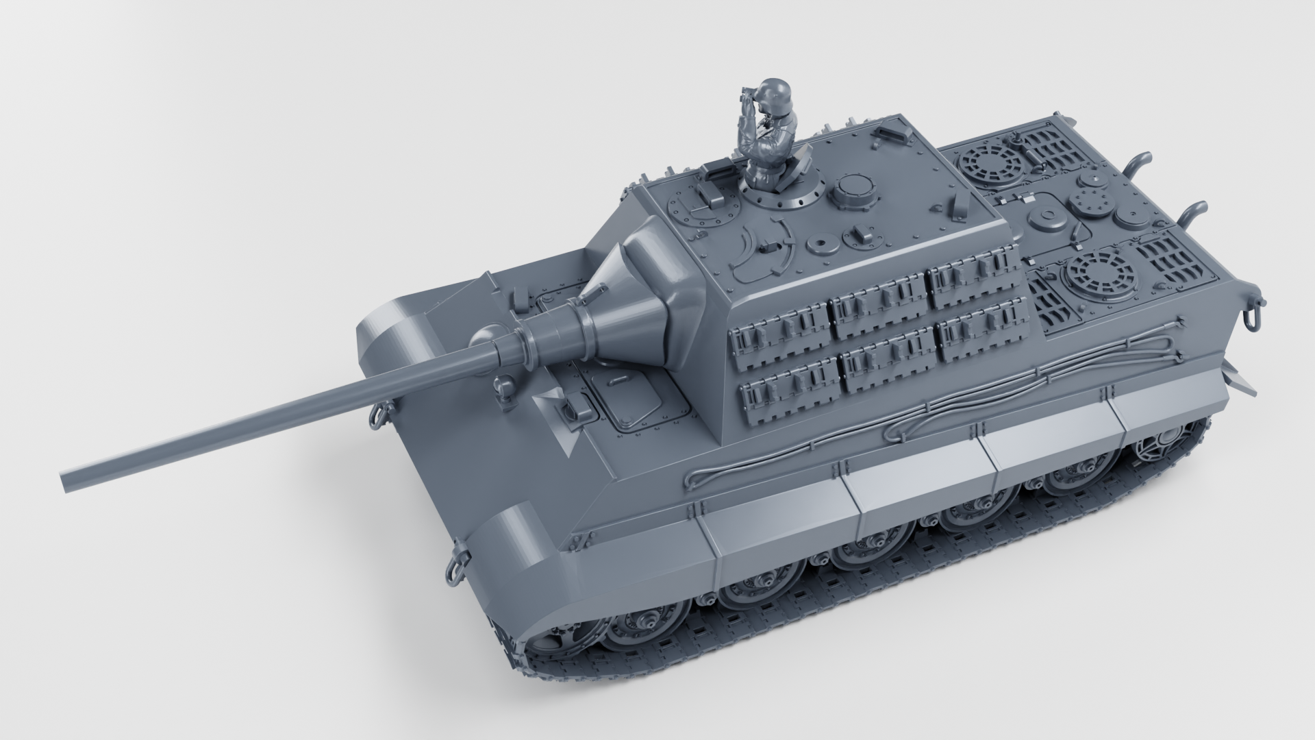 Jagdtiger (Sd.Kfz.186) - Henschel Suspension - WWII - German Army -  wargame3d- 28mm Scale