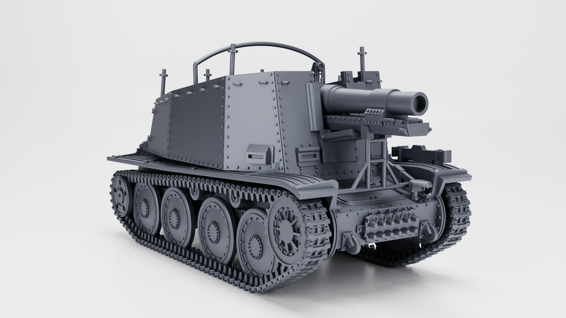 sIG 33 auf Panzer 38(t) Ausf.H Grille - German Sturmpanzers - WWII - German Army -  wargame3d - 28mm Scale