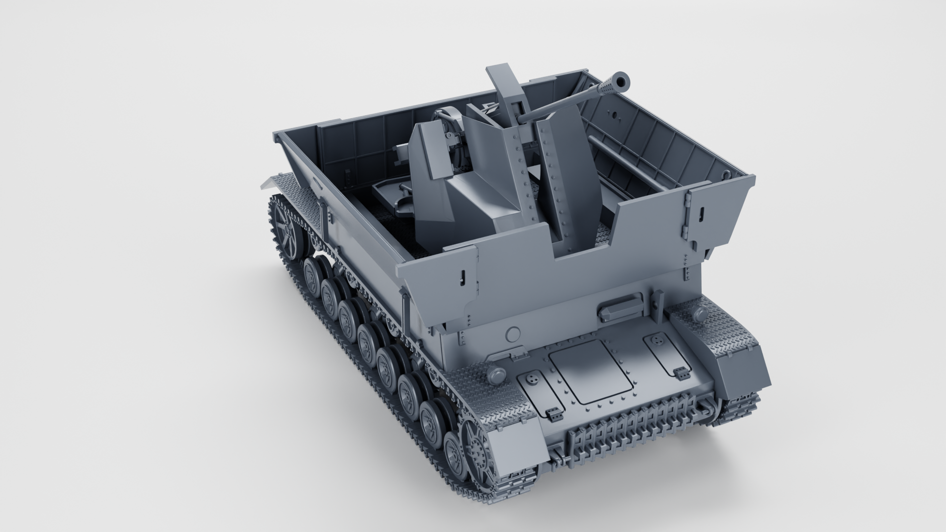 Flakpanzer IV (3.7 cm Flak 43) Möbelwagen (Sd.Kfz.163_3) - WWII - German Army -  wargame3d- 28mm Scale