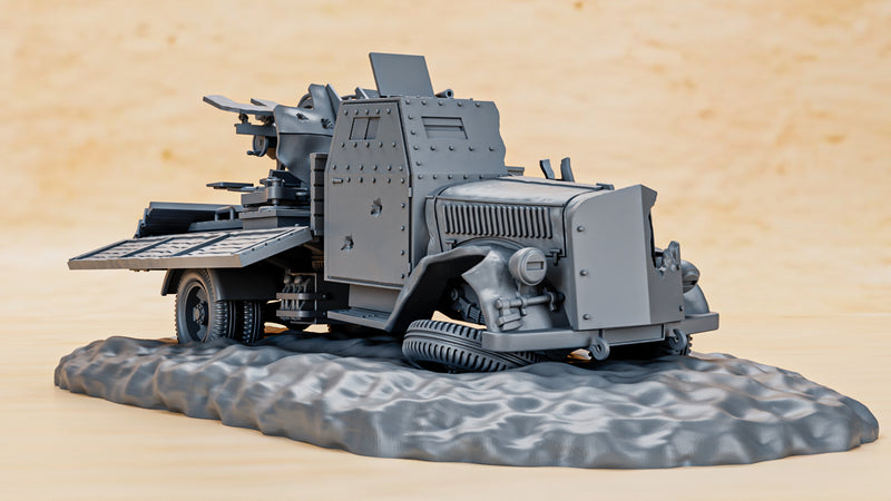 Destroyed - Opel Blitz 3t with FLAK38 20mm with armored cab- Hadrian- 1 Markers - 40mm Marker - Bolt Action - wargame3d