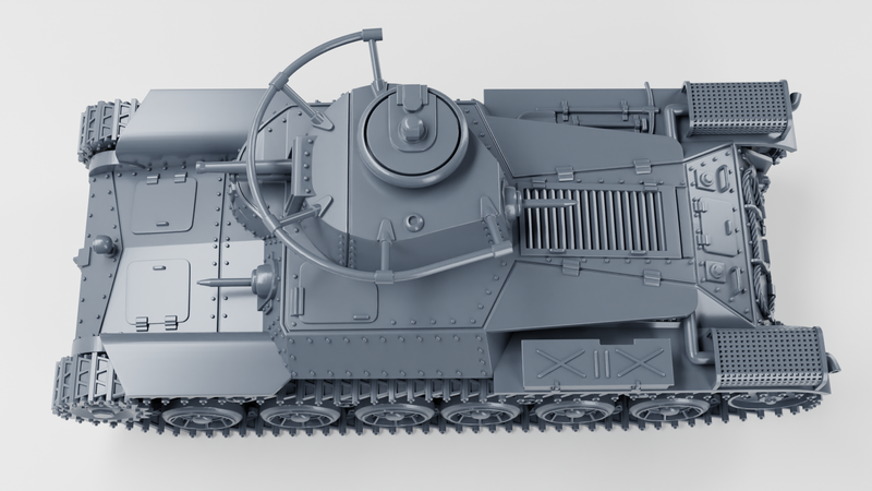 Type 97 Chi-Ha + Shi-Ki Command Tank - Japanese Army - 28mm Scale - Bolt Action - wargame3d