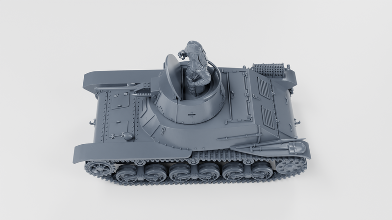 Type 98 Ke-Ni Light Tank - Japanese  Army - 28mm Scale - Bolt Action - wargame3d