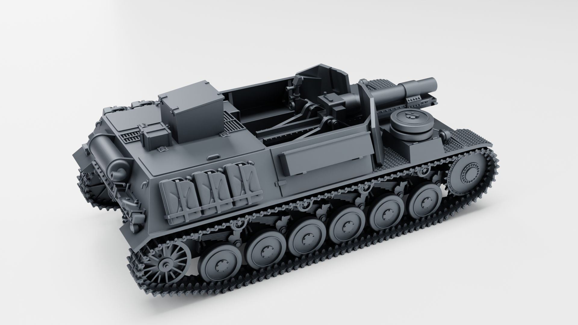 Sturmpanzer II Bison (15cm sIG 33 auf Panzer II) - German Sturmpanzer - WWII - German Army -  wargame3d - 28mm Scale