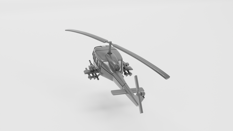 Bell UH-1 Iroquois - Vietnam War Aircraft - 1/200 Scale - wargame3d