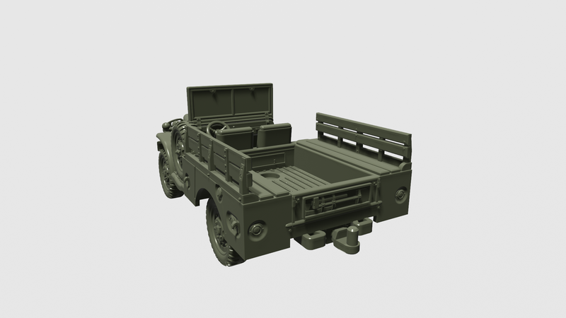 Dodge WC51-52 with winch+gun+mortar - US Army - Bolt Action - wargame3d - 28mm Scale