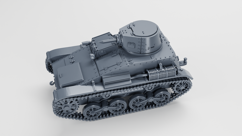 Type 94 Tankette (early) + Trailer - Japanese Army - 28mm Scale - Bolt Action - wargame3d