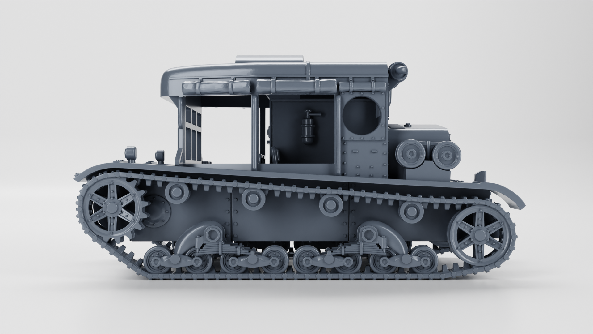 C7P Artillery Tractor - Polish Army - 28mm Scale -  wargame3d