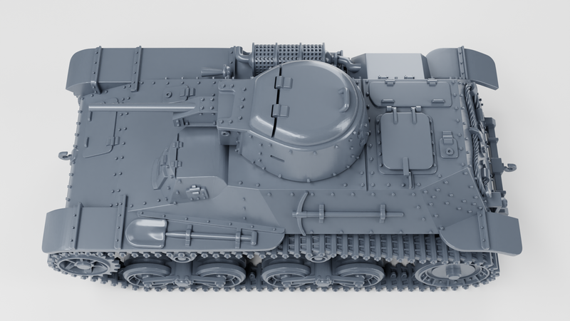 Type 97 Te-Ke Tankette - Japanese Army - 28mm Scale - Bolt Action - wargame3d