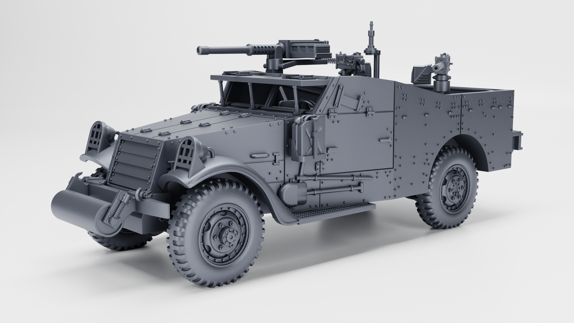 M3A1 Scout Car - White car (US) - Fighting Vehicles of the East Indies Armies - UK Army - 28mm Scale -  wargame3d