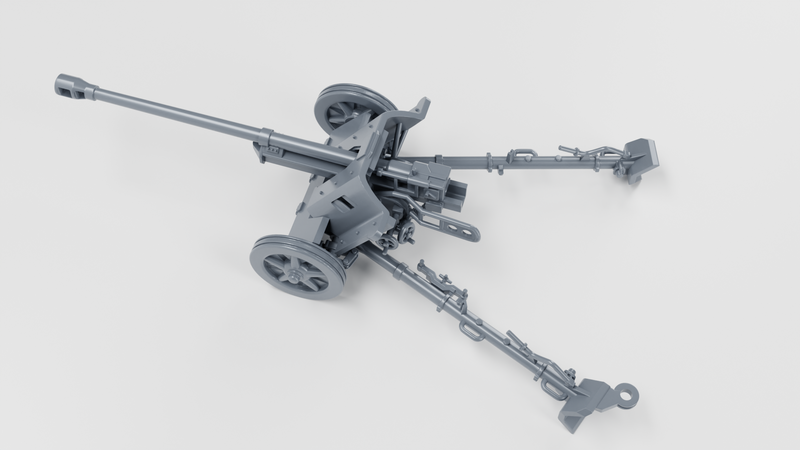 Anti-tank gun 5cm PAK 38 - German Army - 28mm Scale - Bolt Action - wargame3d