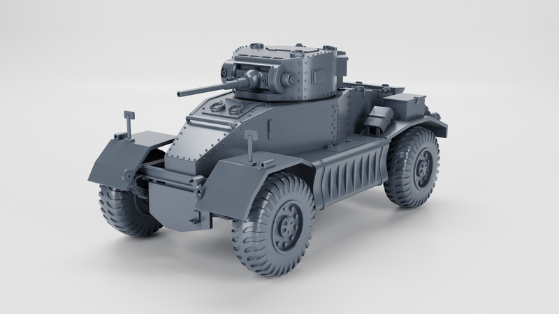 AEC Armoured Car Mk.I - UK Army - 28mm Scale - Bolt Action - wargame3d