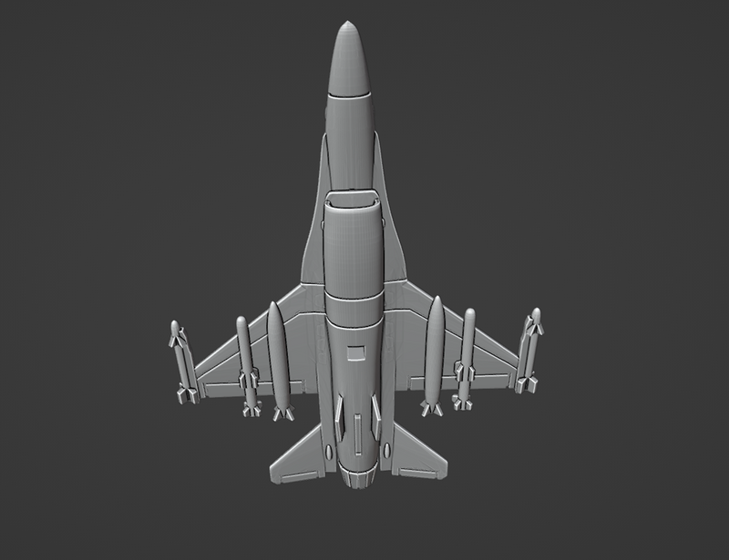 General Dynamics F-16C Fighting Falcon - Operation Desert Storm - 1/200 Scale - wargame3d