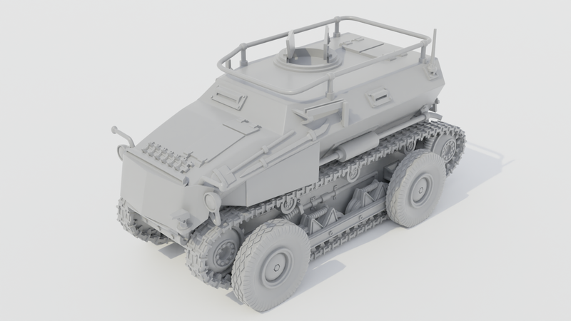 Sd.Kfz.254 Tractor - German Army - 28mm Scale -  wargame3d