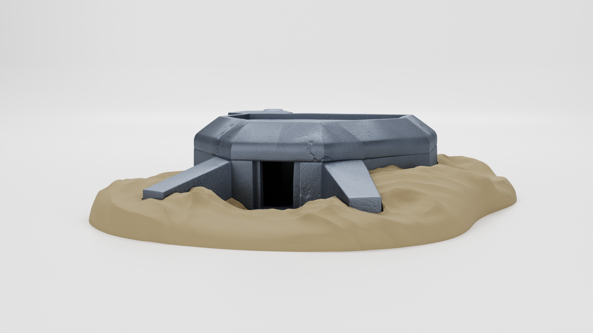 Bunker Regelbau (Germany) - Massive Bunker 49 X 64 cm!- Juno Beach - 28mm Scale -  wargame3d