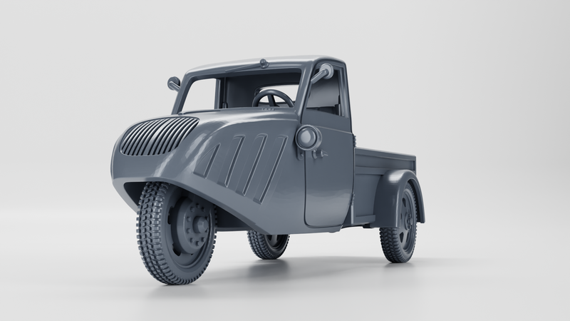 Framo 1933-3 Wheeler DKW-JF - Other Nations Passenger Vehicles - 28mm Scale - Bolt Action - wargame3d