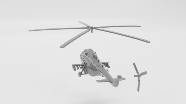 Mil MI-8 (Hip) - Vietnam War Aircraft - 1/200 Scale - wargame3d