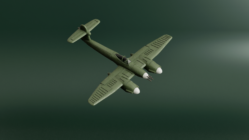 Westland Whirlwind Mk.I - Battle Planes of WWII - 1/200 Scale - wargame3d