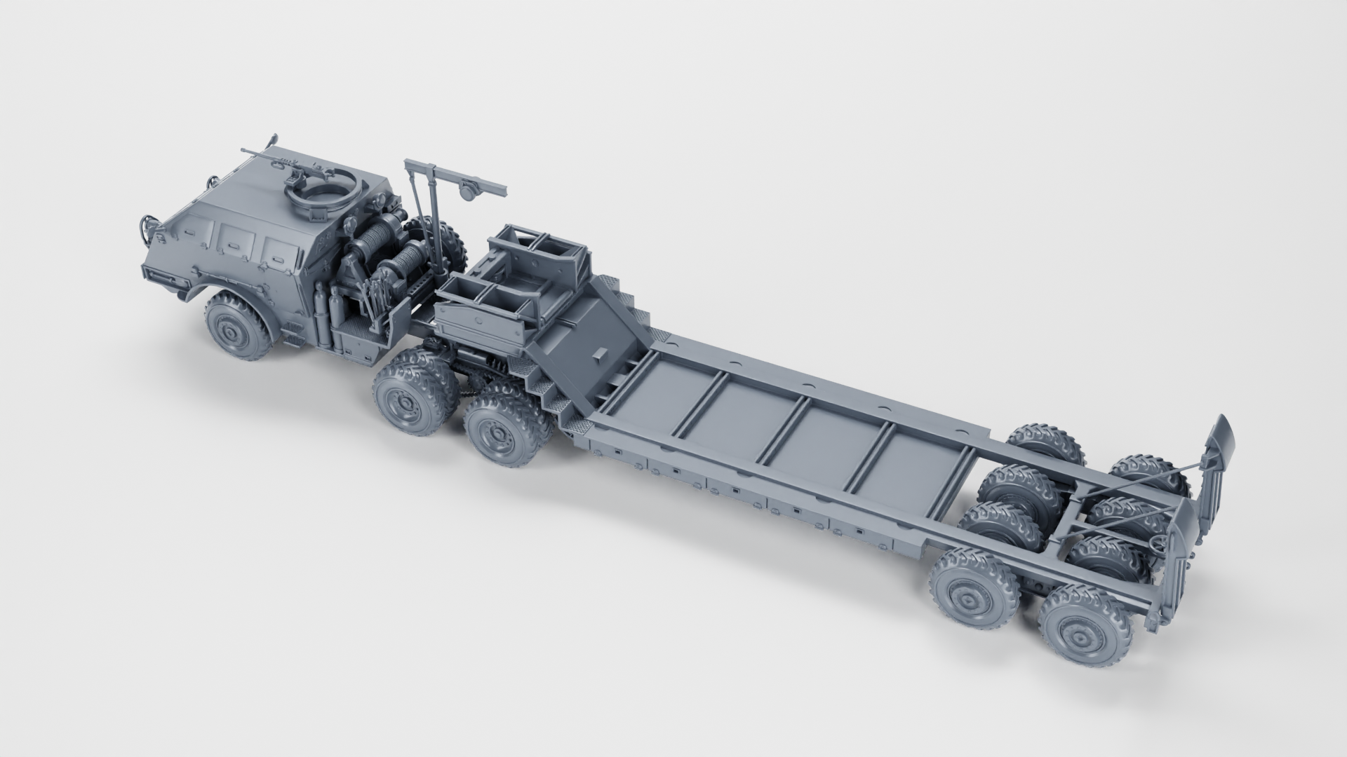 M25 Tank Transporter Dragon Wagon (US) - HEAVY TRANSPORTERS+TRAILERS of WW2 - US Army - 28mm Scale - Tank - Miniature - wargame3d