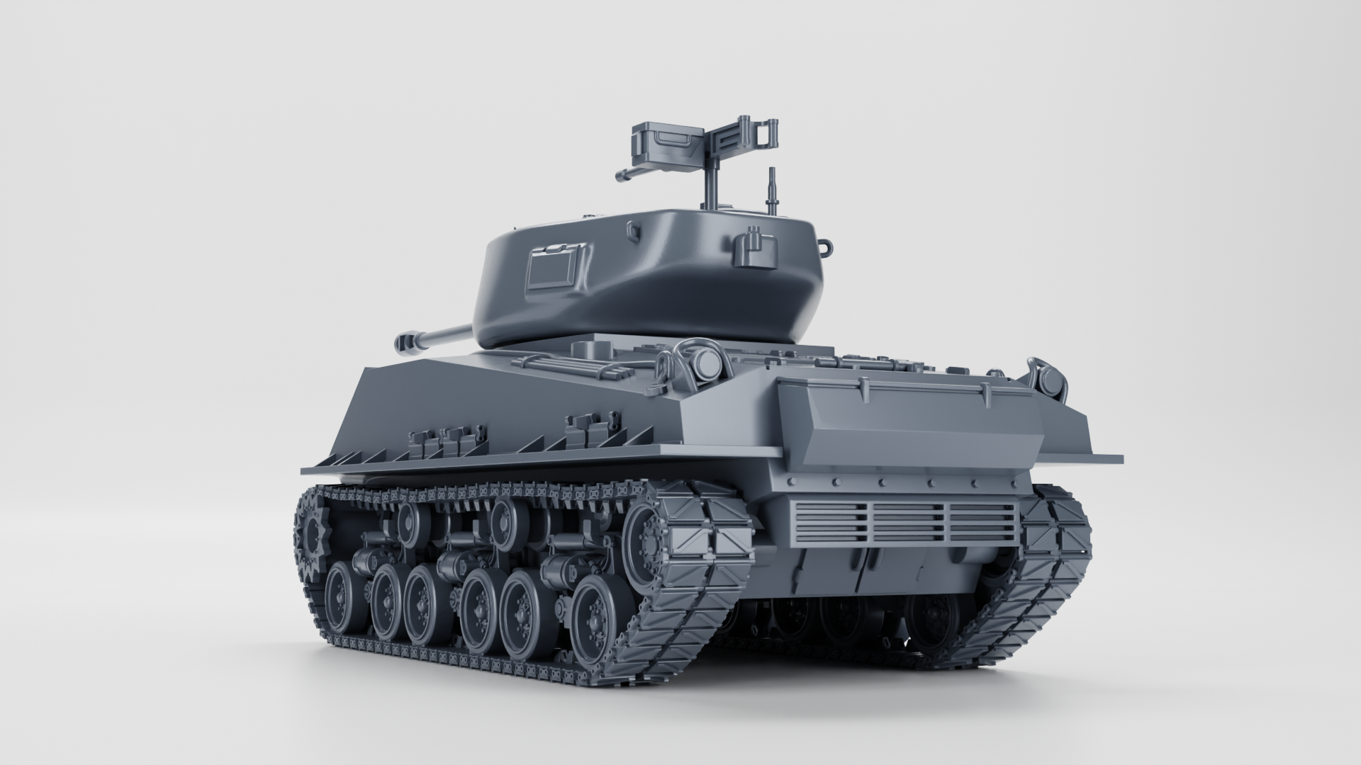 Sherman M4A3E8 “Easy Eight” - US Army - 28mm Scale - Tank - Miniature - wargame3d