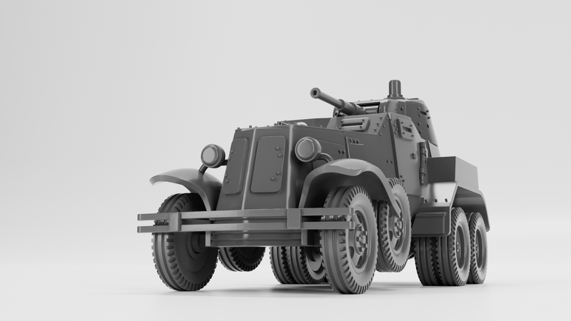 BA-10 Armored Car - Russian Army -  wargame3d- 28mm Scale