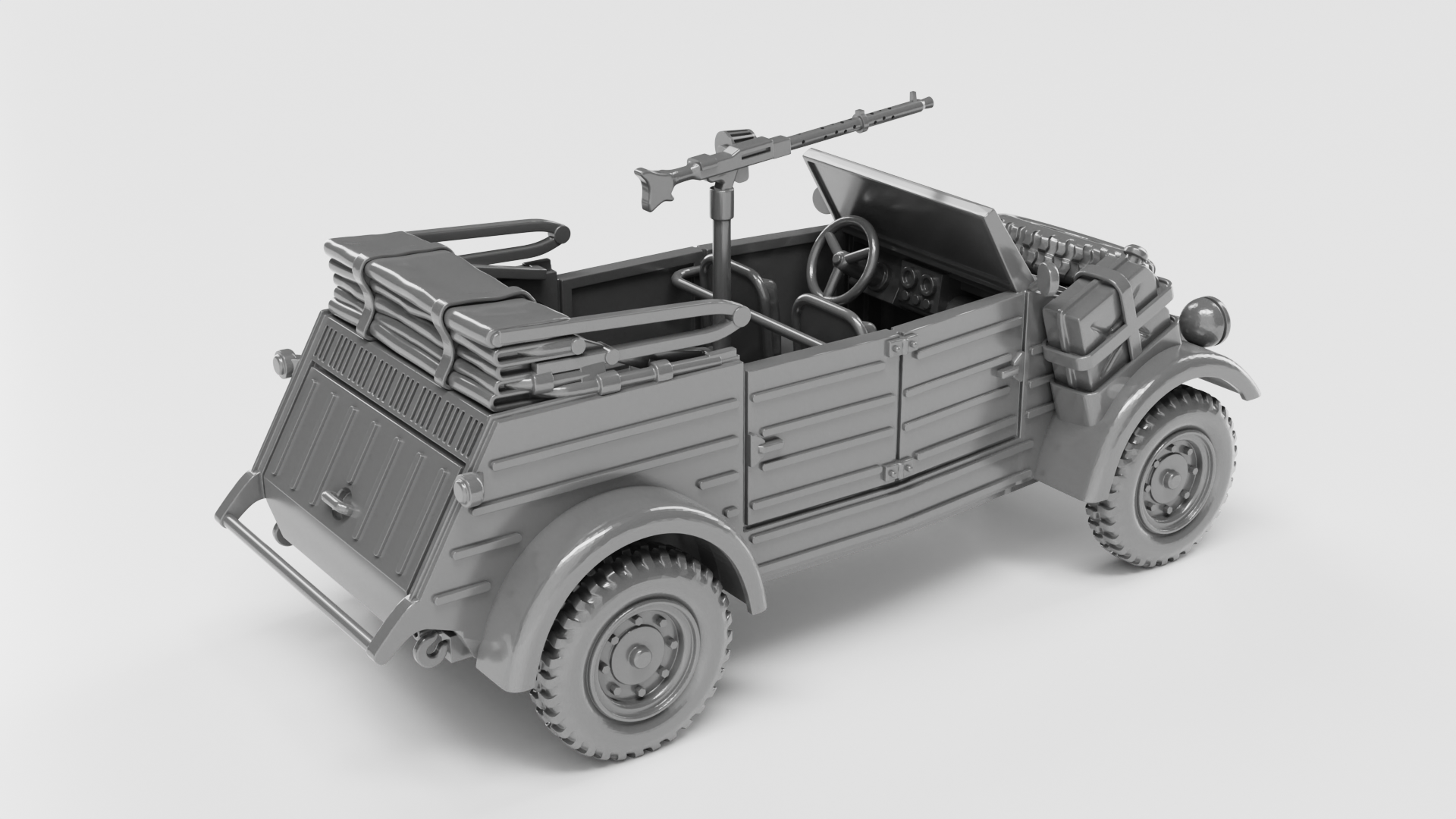 VW Kubelwagen - German Army - 28mm Scale -  wargame3d