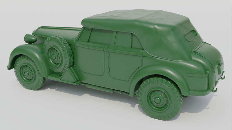 Alfa Romeo 6C 2500 Coloniale (open + close top) - Italian Army - 28mm Scale - Bolt Action - wargame3d