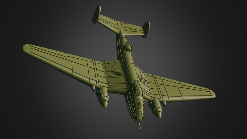 Yermolayev Yer-2 - Battle Planes of WWII - 1/200 Scale - wargame3d