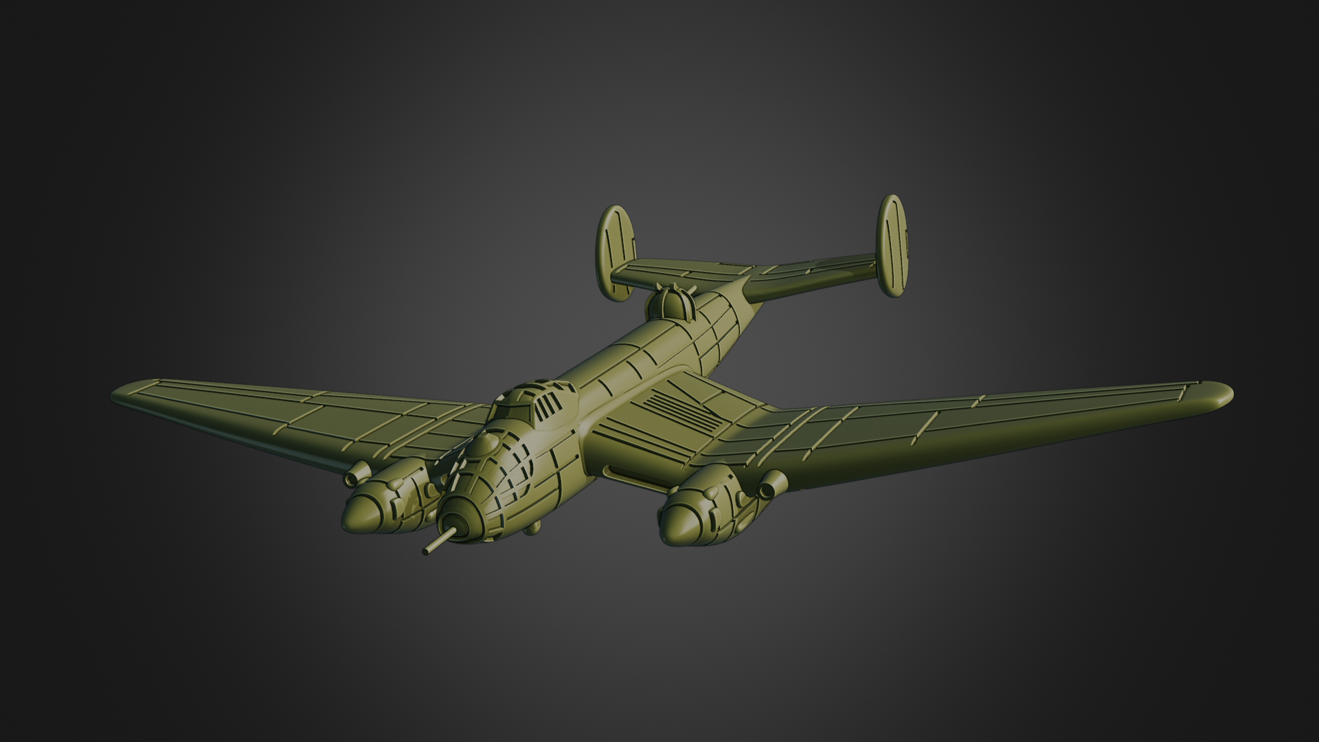 Yermolayev Yer-2 - Battle Planes of WWII - 1/200 Scale - wargame3d