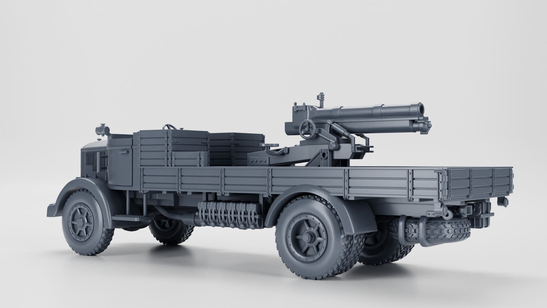 Autocannone da 100-17 su Lancia 3RO - Italian Army - 28mm Scale -  wargame3d