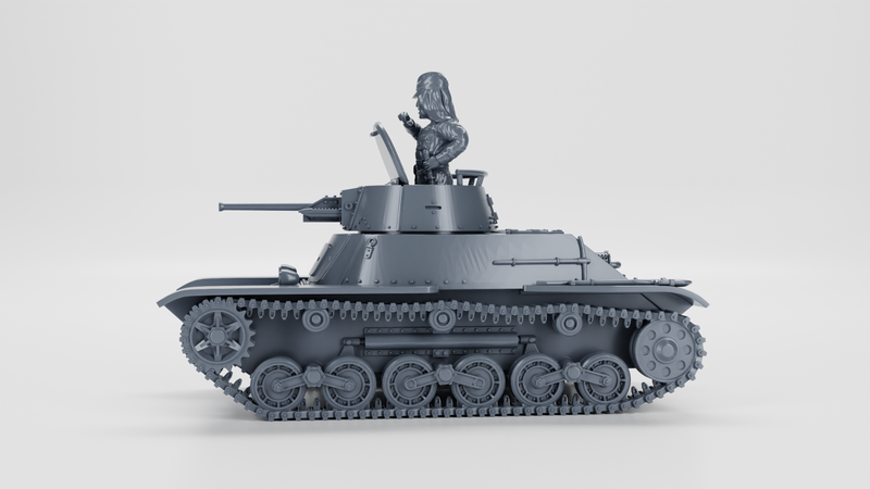 Type 98 Ke-Ni Light Tank - Japanese  Army - 28mm Scale - Bolt Action - wargame3d