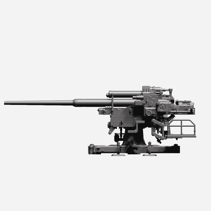 AA gun 12.8cm FlaK 40 - WWII - German Army -  wargame3d- 28mm Scale