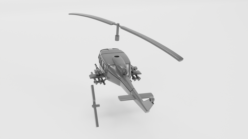 Bell UH-1 Iroquois - Vietnam War Aircraft - 1/200 Scale - wargame3d