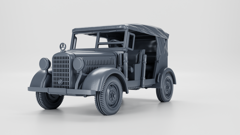 Mercedes Benz W152 (Type G5) - Other Nations Passenger Vehicles - 28mm Scale - Bolt Action - wargame3d